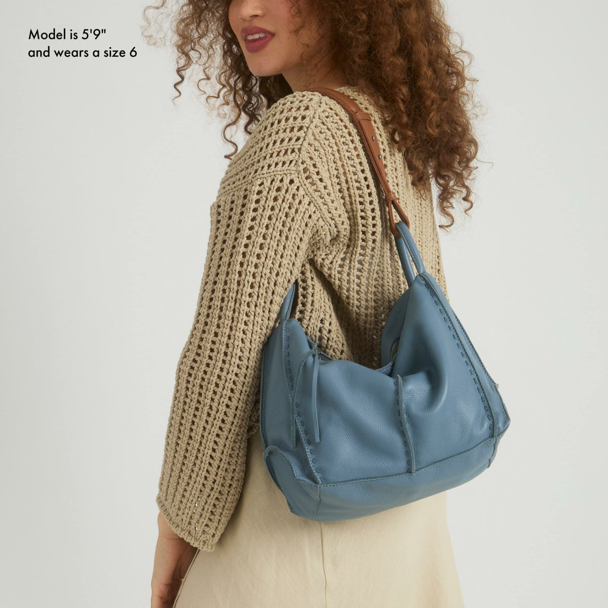 The Sak Los Feliz Hobo Bag in Maritime Leather