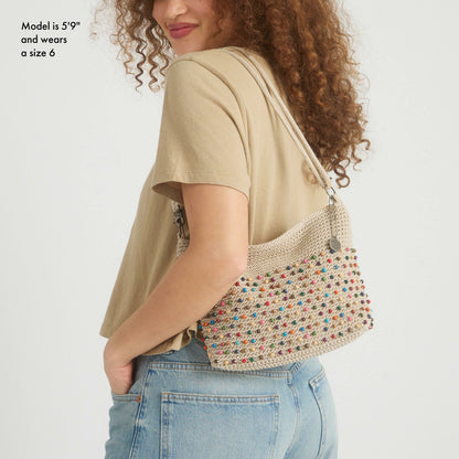 The Sak Lumi Crossbody Bag in Ecru Multi Beads Crochet