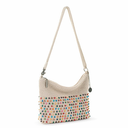 The Sak Lumi Crossbody Bag in Ecru Multi Beads Crochet