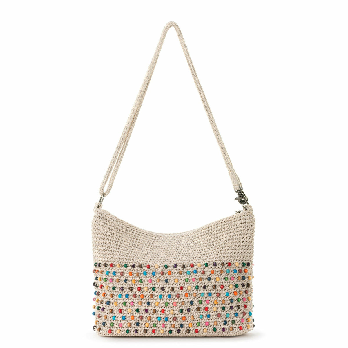 The Sak Lumi Crossbody Bag in Ecru Multi Beads Crochet