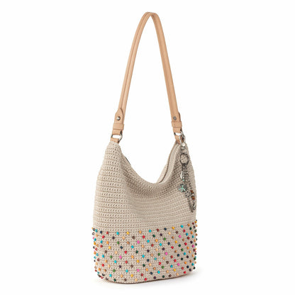The Sak Sequoia Hobo Bag in Ecru Multi Beads Crochet