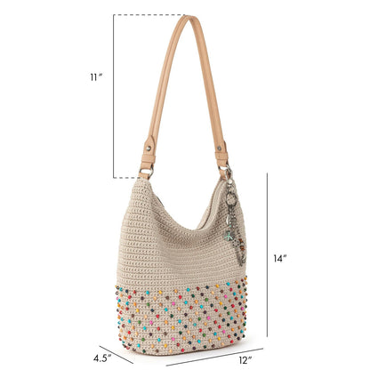 The Sak Sequoia Hobo Bag in Ecru Multi Beads Crochet