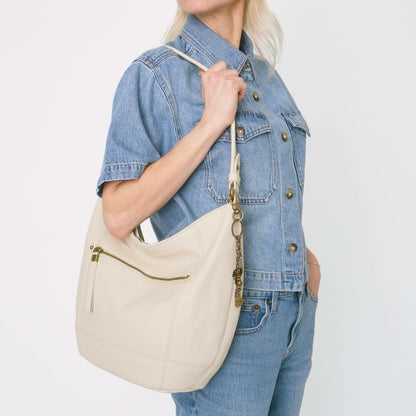 The Sak Sequoia Hobo Bag in Stone Leather