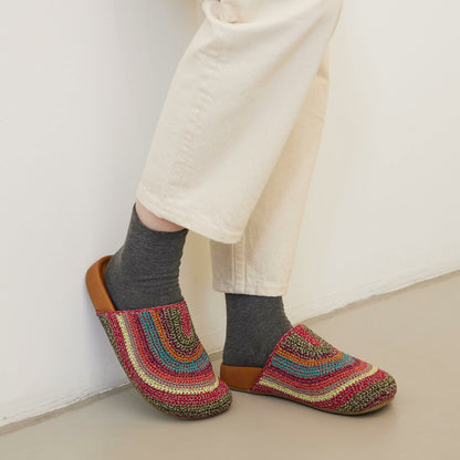 The Sak Bolinas Clog in Sunset Stripe Crochet