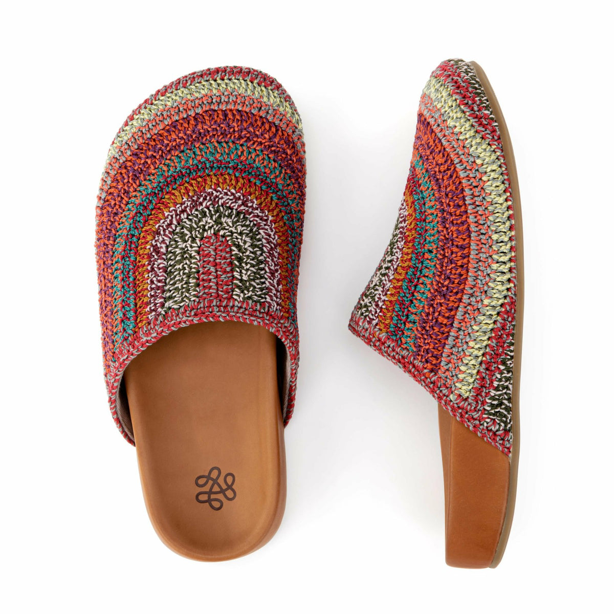 The Sak Bolinas Clog in Sunset Stripe Crochet