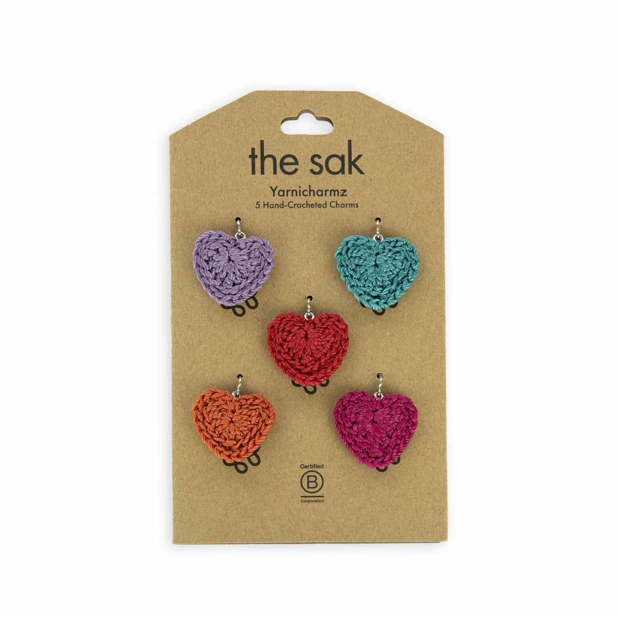 The Sak Yarnicharmz 5 Pack Charm in Hearts Crochet