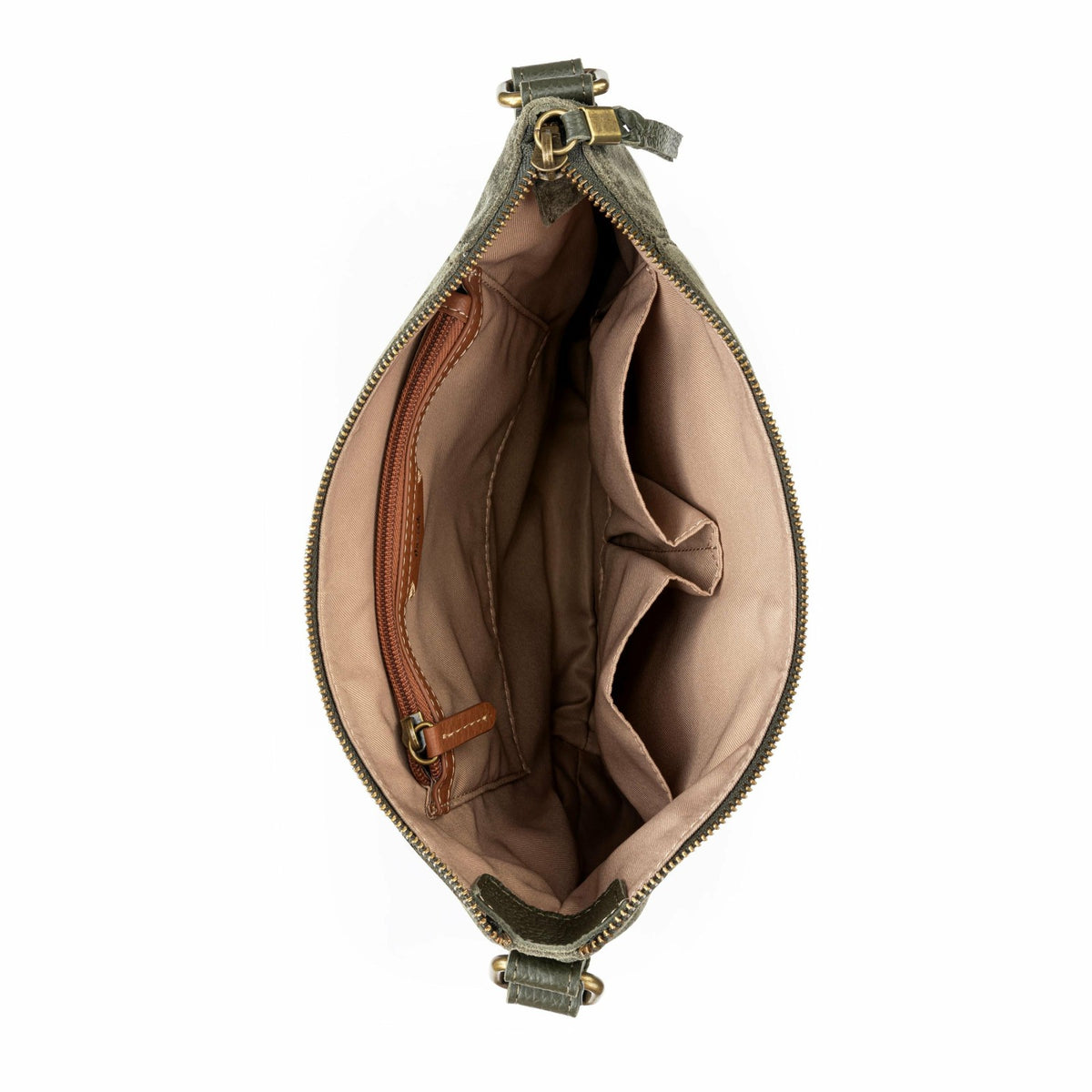 The Sak Ashland Crossbody Bag in Moss Suede
