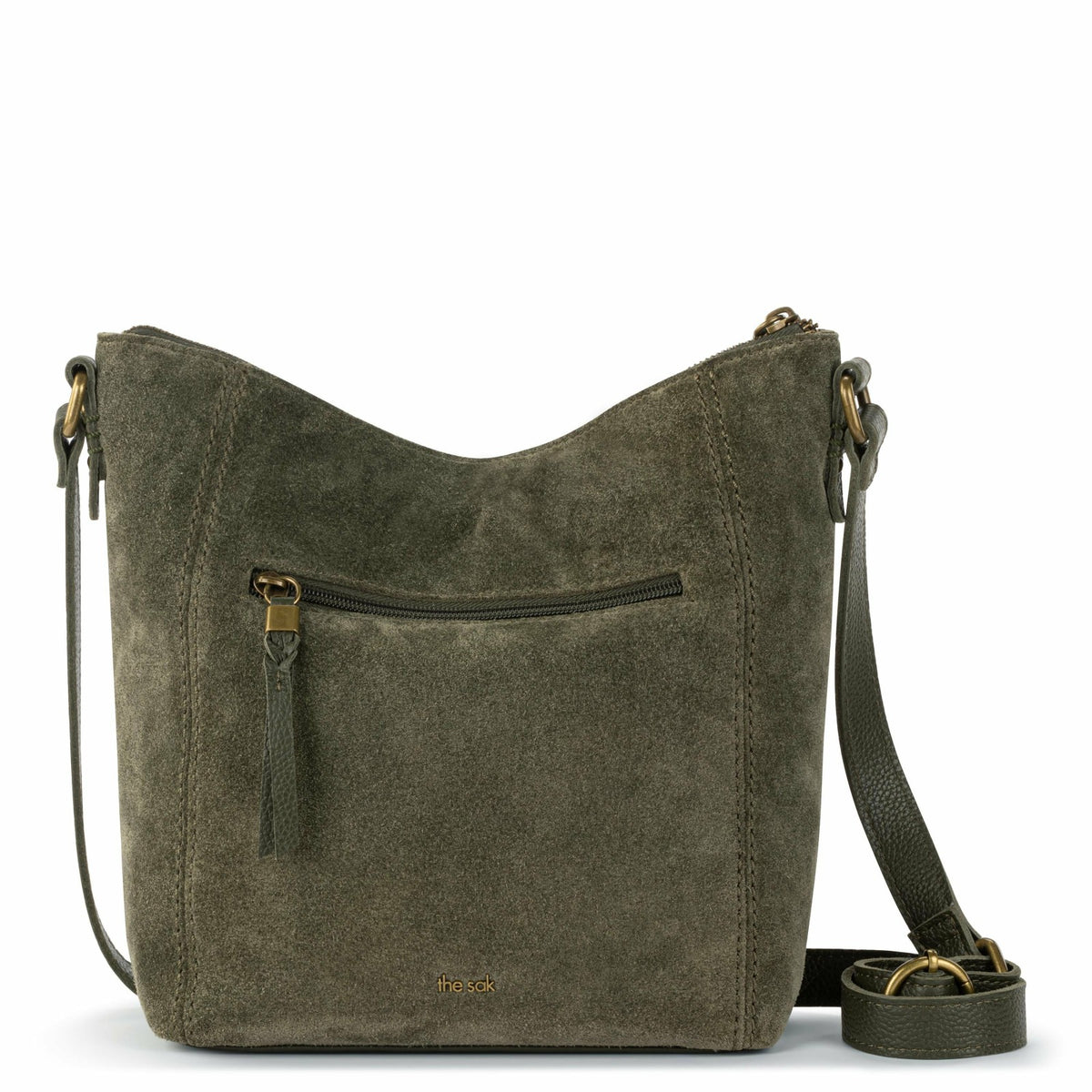 The Sak Ashland Crossbody Bag in Moss Suede