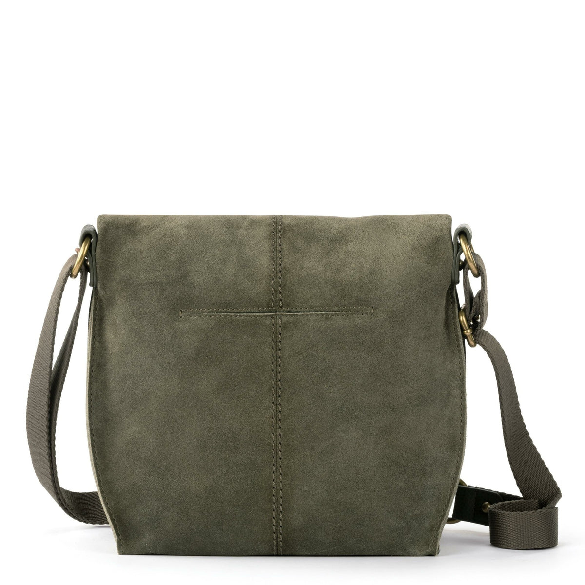 The Sak Silverlake Flap Crossbody Bag in Moss Suede