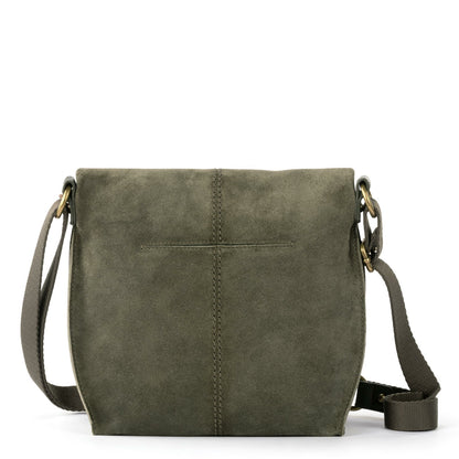 The Sak Silverlake Flap Crossbody Bag in Moss Suede