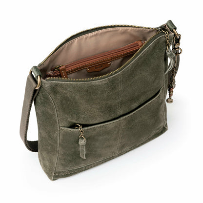 The Sak Lucia Crossbody Bag in Moss Suede