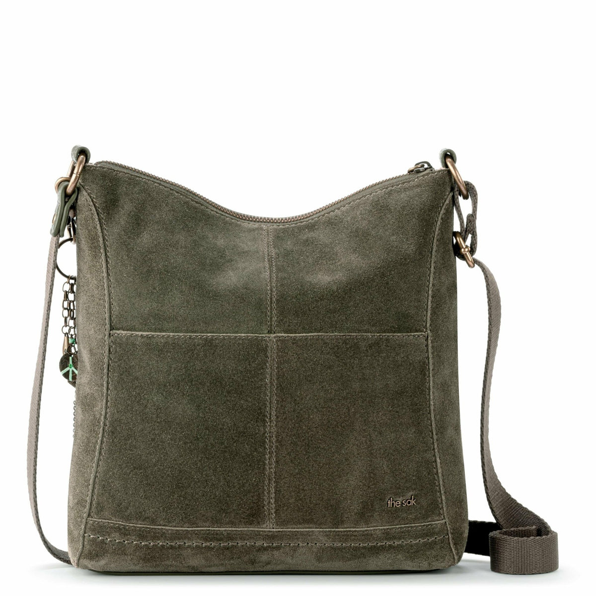 The Sak Lucia Crossbody Bag in Moss Suede