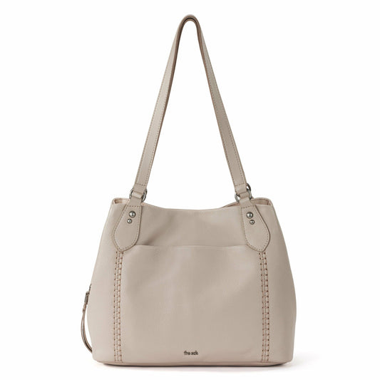 The Sak Melrose Satchel Bag in Sand Leather