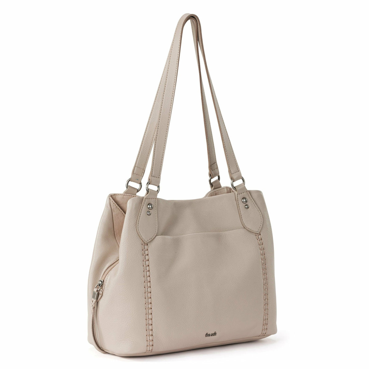 The Sak Melrose Satchel Bag in Sand Leather