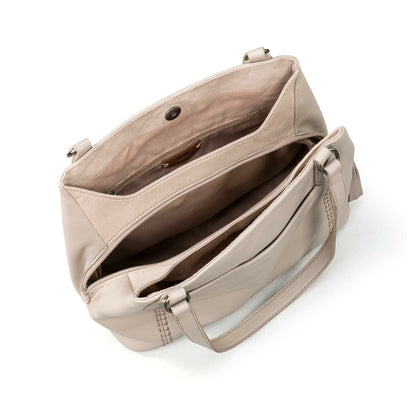 The Sak Melrose Satchel Bag in Sand Leather