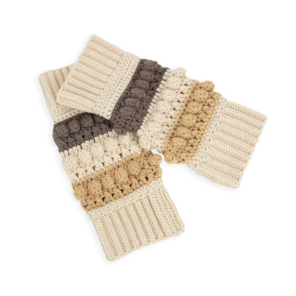 The Sak Haven Balaclava Gloves Set in Neutral Multi Crochet