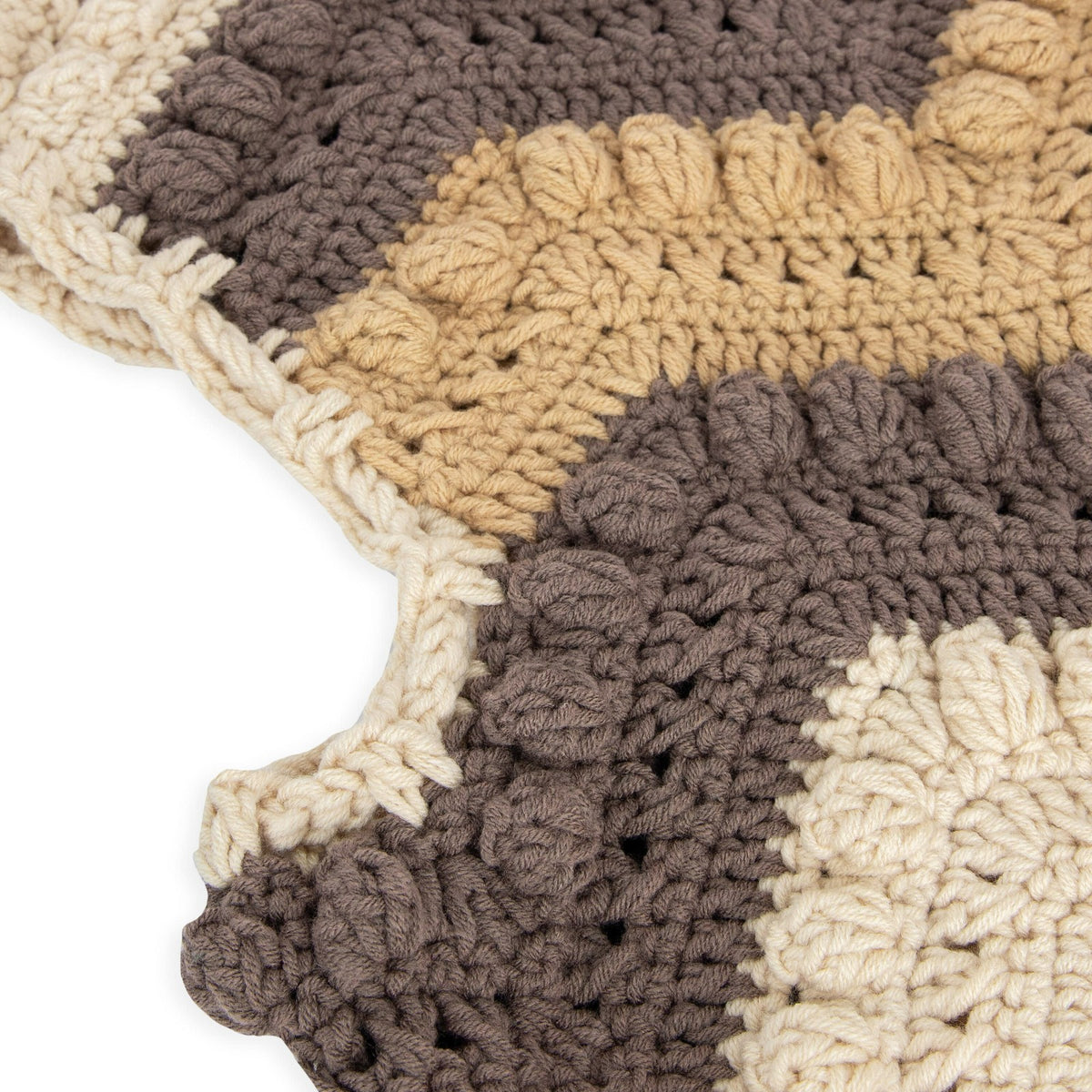 The Sak Haven Balaclava Gloves Set in Neutral Multi Crochet