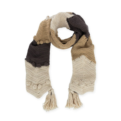 The Sak Haven Cozy Scarf in Neutral Multi Crochet