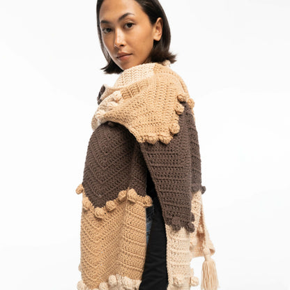 The Sak Haven Cozy Scarf in Neutral Multi Crochet