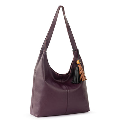 The Sak Huntley Hobo Bag in Aubergine Leather