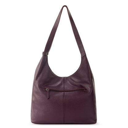 The Sak Huntley Hobo Bag in Aubergine Leather