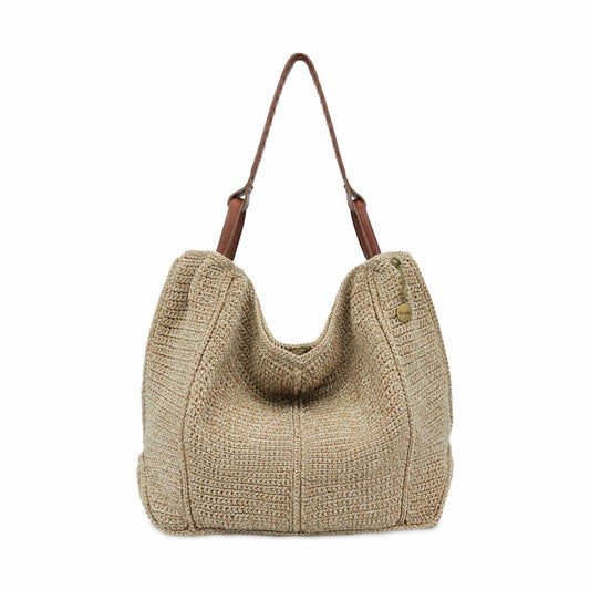 The Sak Los Feliz Large Tote Bag in Bamboo Static Crochet