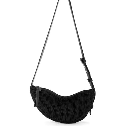 The Sak Tess Sling Bag in Black Crochet