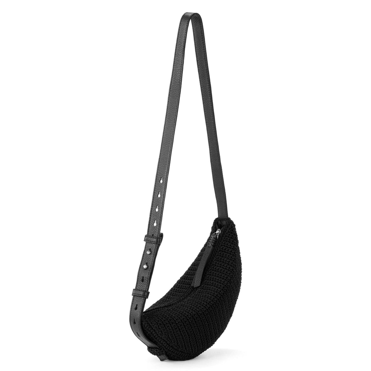 The Sak Tess Sling Bag in Black Crochet