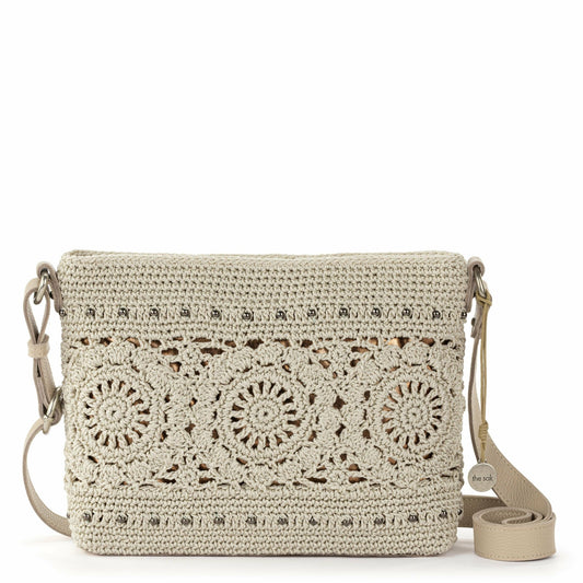 The Sak Melrose Crossbody Bag in Natural Medallion Crochet