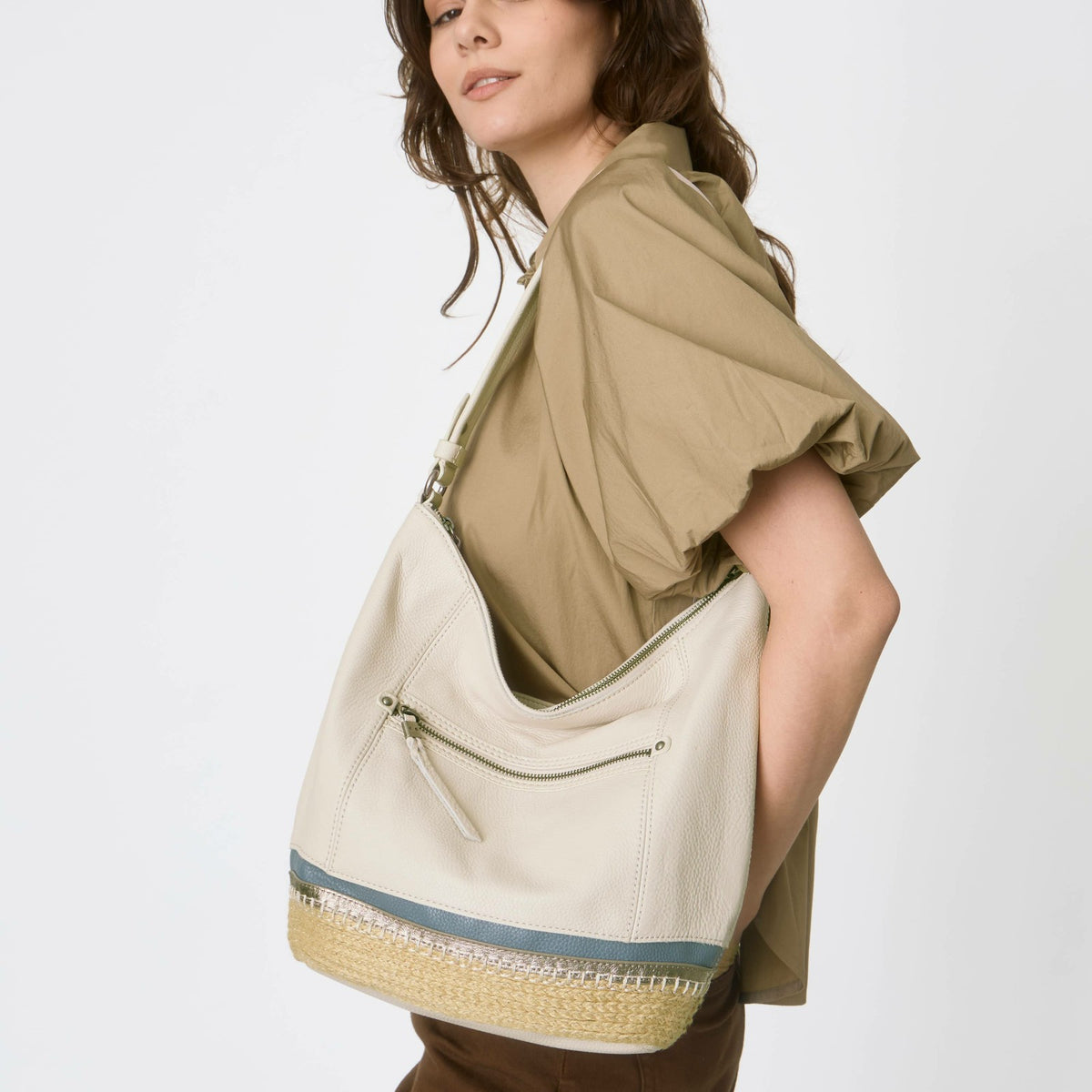 The Sak Sequoia Hobo Bag in Coastal Block Espadrille Leather