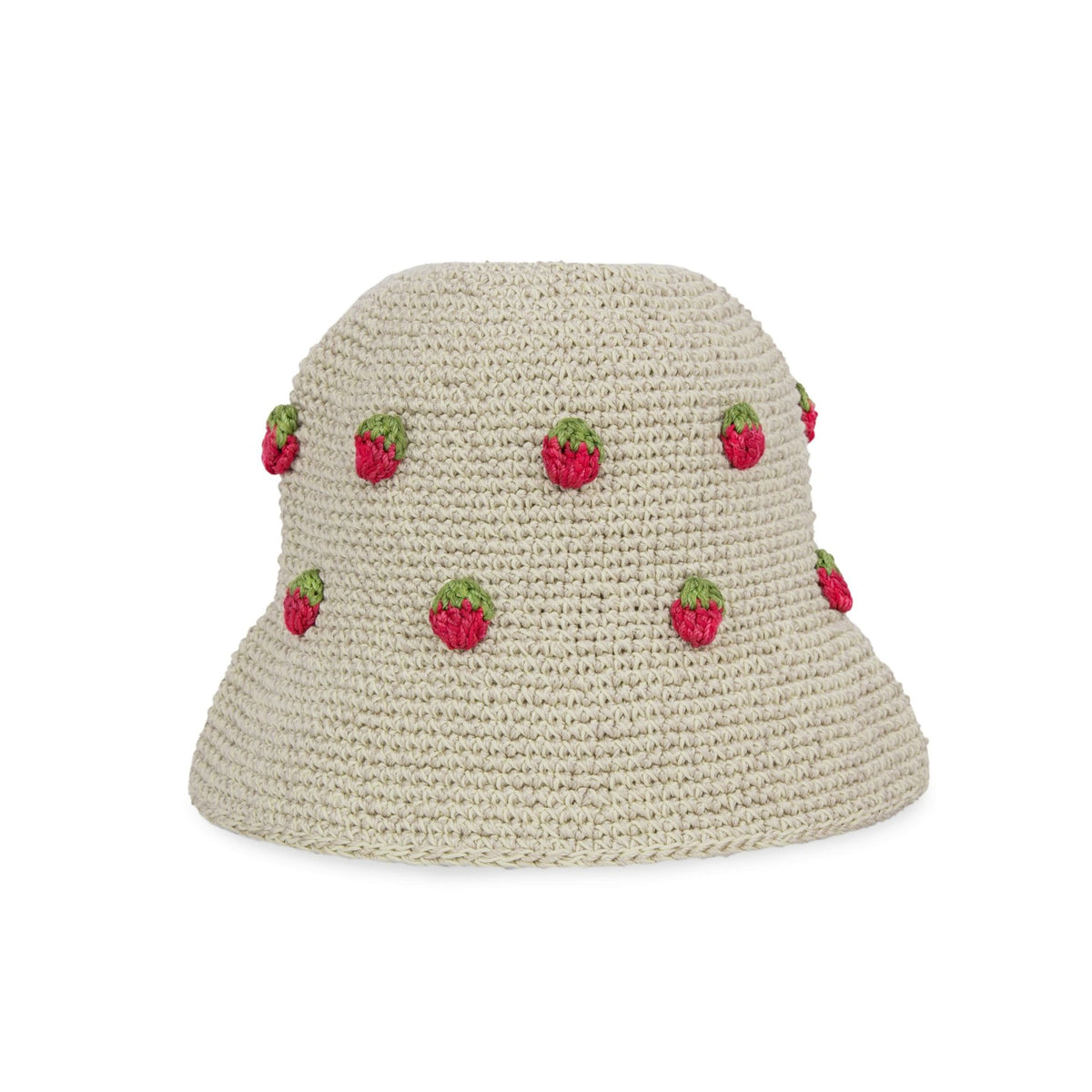 The Sak Lanie Bucket Hat in Natural Strawberries Crochet