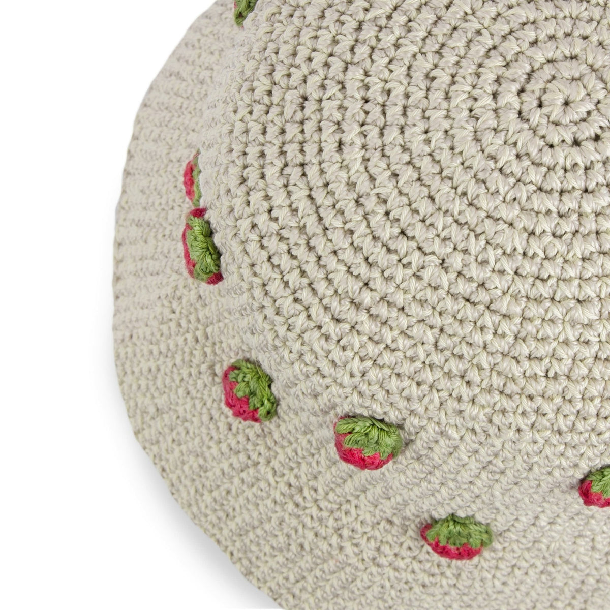 The Sak Lanie Bucket Hat in Natural Strawberries Crochet