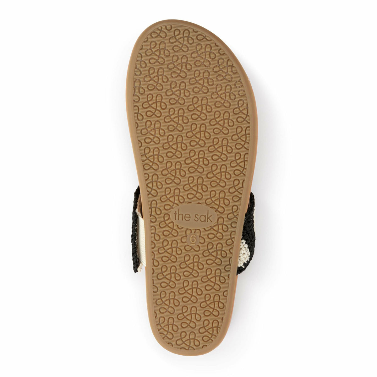 The Sak Everly Sandal in Black Stripe Crochet