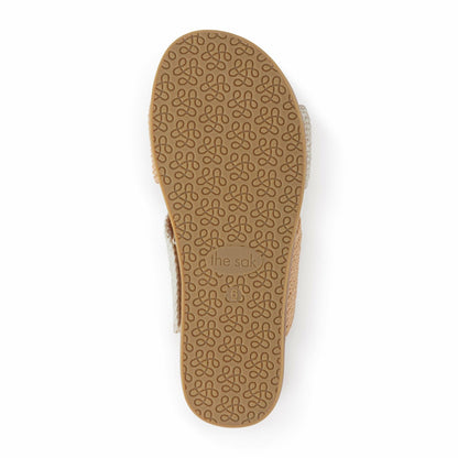 The Sak Penelope Sandal in Natural and Bamboo Block Crochet