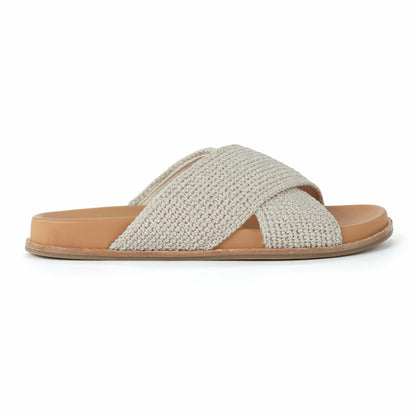 The Sak Penelope Sandal in Natural Crochet