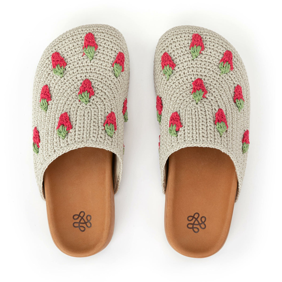 The Sak Bolinas Clog in Natural Strawberries Crochet