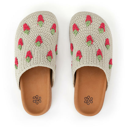 The Sak Bolinas Clog in Natural Strawberries Crochet