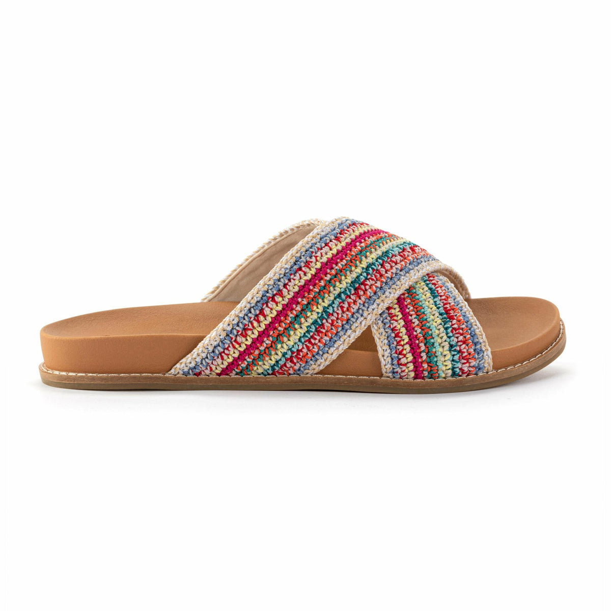 The Sak Penelope Sandal in Eden Stripe Crochet