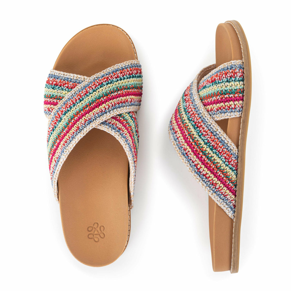 The Sak Penelope Sandal in Eden Stripe Crochet