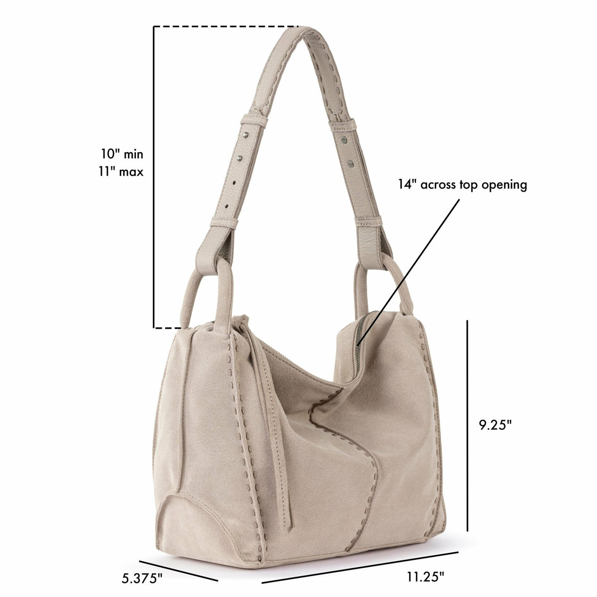 The Sak Los Feliz Hobo Bag in Sand Suede