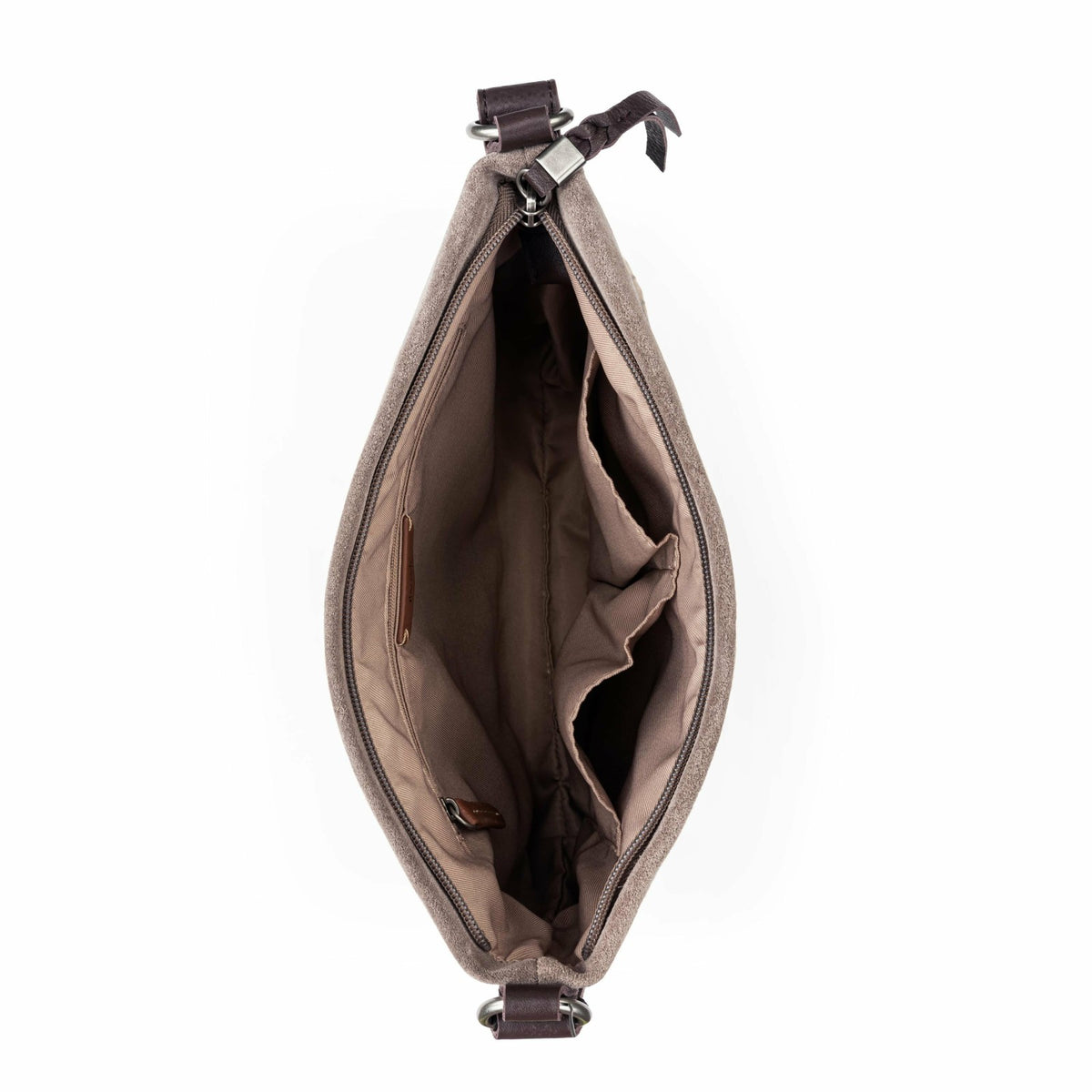 The Sak Melrose Crossbody Bag in Mushroom Suede