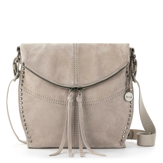 The Sak Silverlake Flap Crossbody Bag in Sand Suede