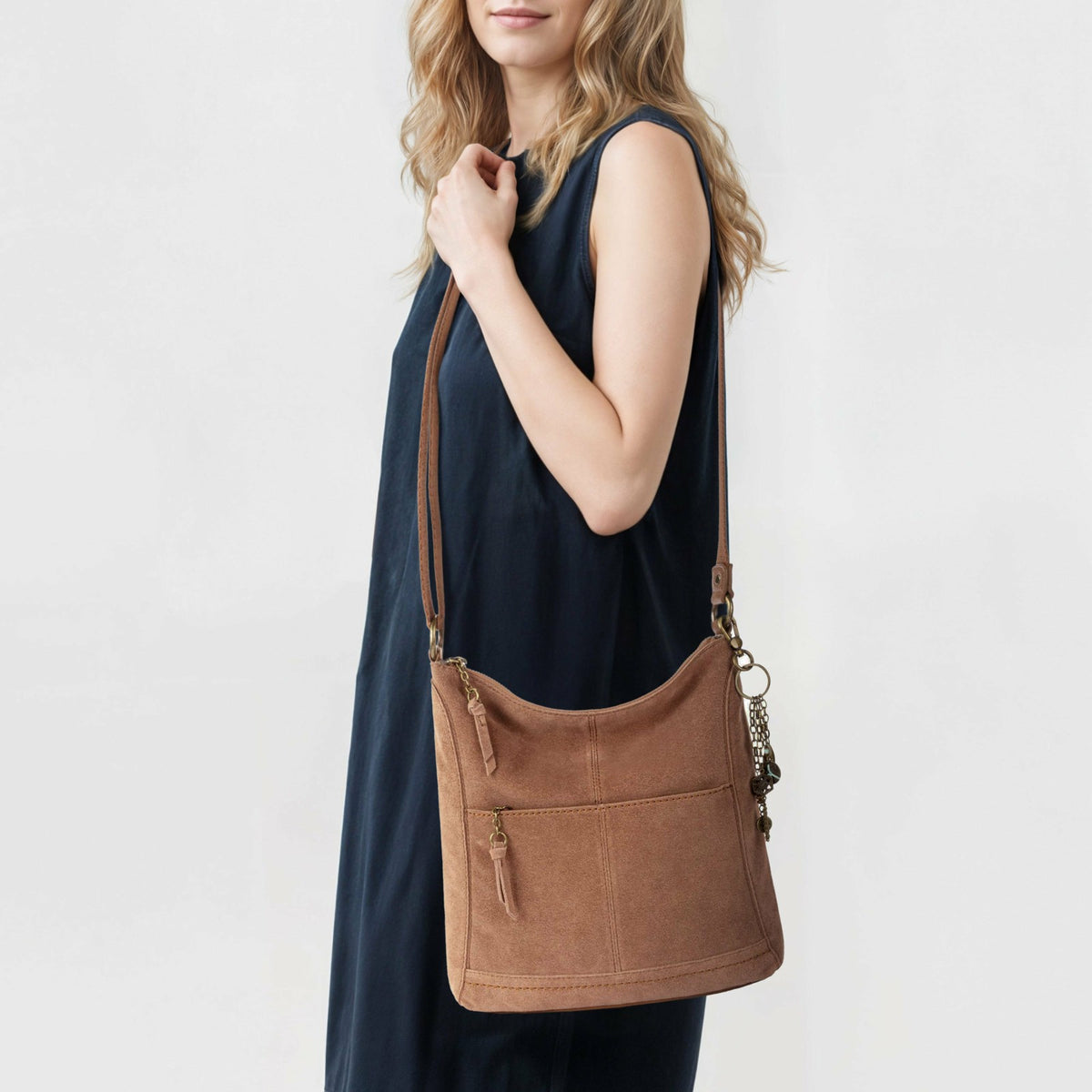 The Sak Lucia Crossbody Bag in Tobacco Suede