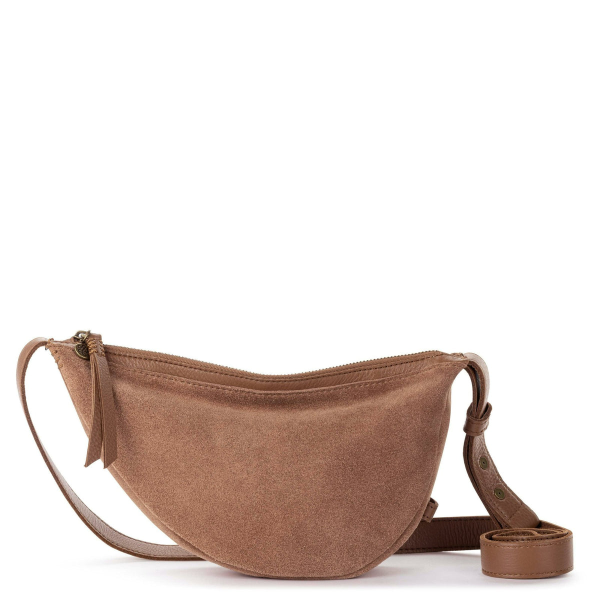 The Sak Tess Sling Bag in Tobacco Suede