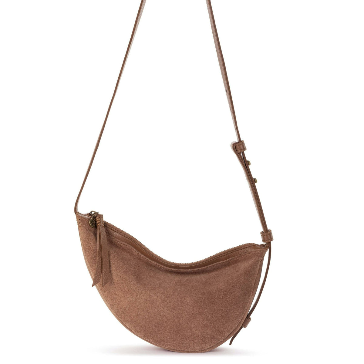 The Sak Tess Sling Bag in Tobacco Suede