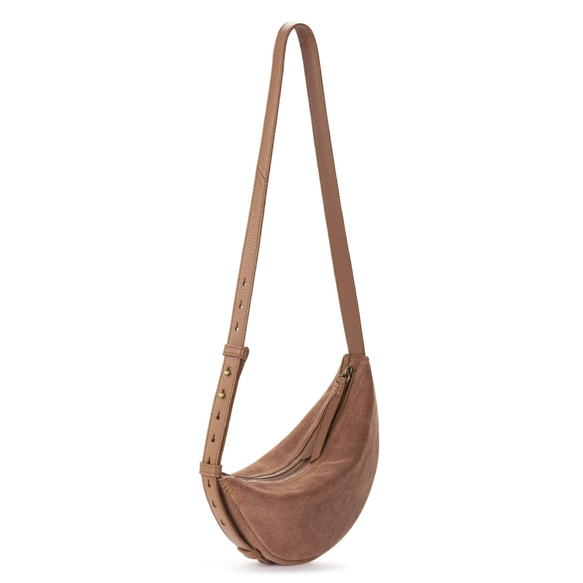 The Sak Tess Sling Bag in Tobacco Suede