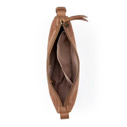 The Sak Tess Sling Bag in Tobacco Suede