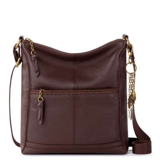 The Sak Lucia Crossbody Bag in Mahogany Stitch Leather