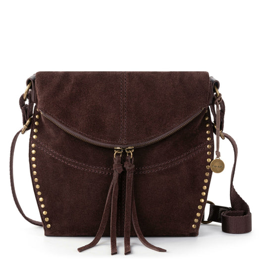 The Sak Silverlake Flap Crossbody Bag in Mahogany Suede