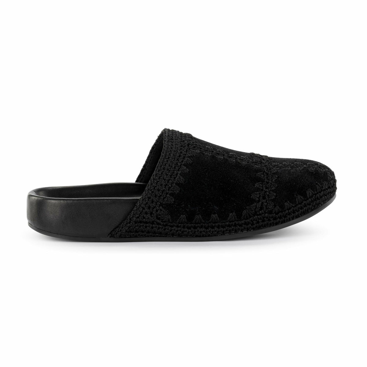 The Sak Bolinas Clog in Black Suede Patch